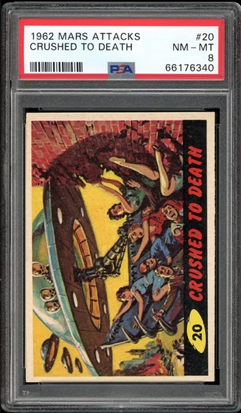 1962 Mars Attacks #20 Crushed To Death PSA 8 NM-MT