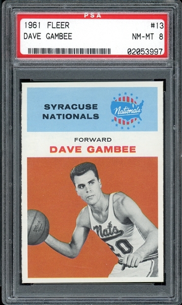 1961 Fleer #13 Dave Gambee PSA 8 NM-MT