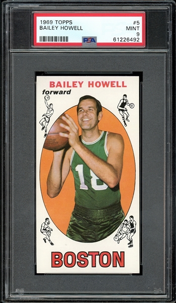 1969 Topps #5 Bailey Howell PSA 9 MINT