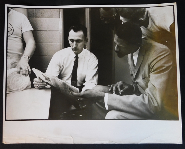 Outstanding Oversized Type I Original Photograph of Bill Russell and Bob Cousy
