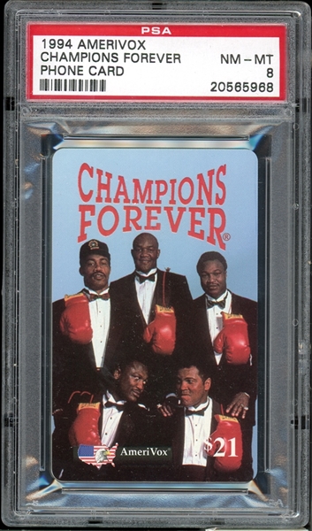 1994 Amerivox Champions Forever Phone card PSA 8 NM-MT