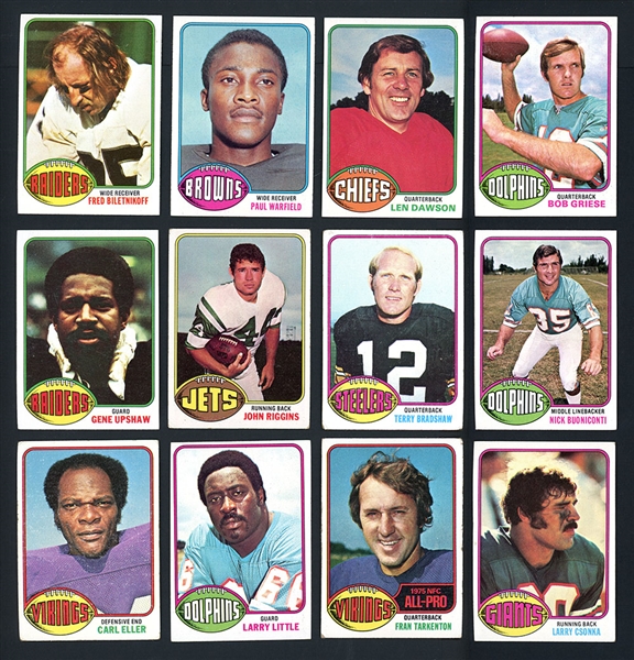 1976 Topps Football Partial Set (348/528) With 850+ Total Cards