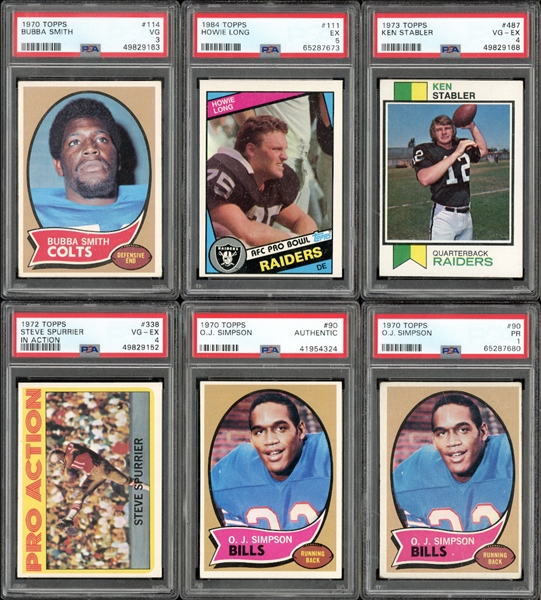 1970s-80s Rookie Card Lot Of Six (6) All PSA Graded With Hall of Famers 