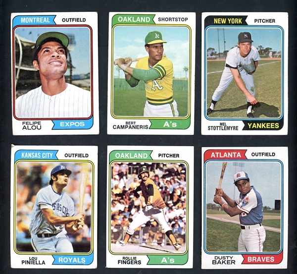 1974 Topps Baseball Group of over 850 Cards