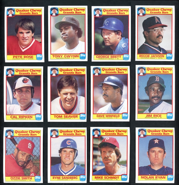 1986 Quaker Granola Baseball Near Complete Set 29/33