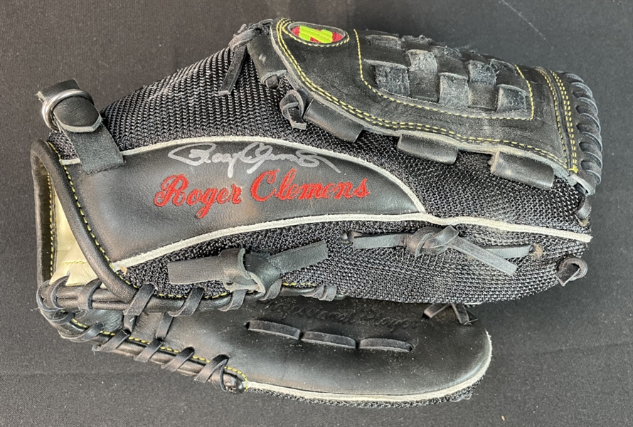 Roger Clemens Pro Model Gove Twice Signed Glove