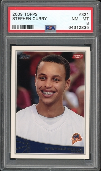 2009 Topps #321 Stephen Curry PSA 8 NM-MT