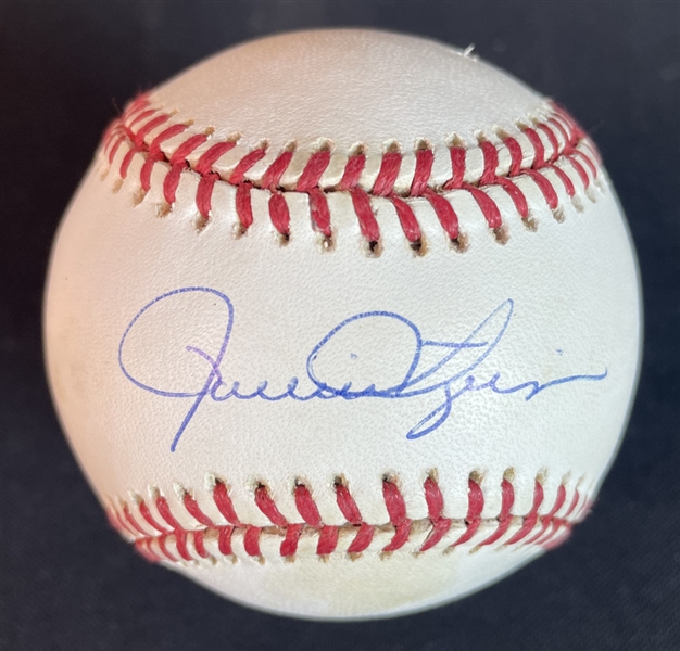 Rollie Fingers Signed OAL Brown Baseball JSA