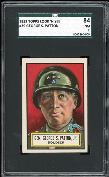 1952 Topps Look N See #39 George S. Patton SGC 7 NM