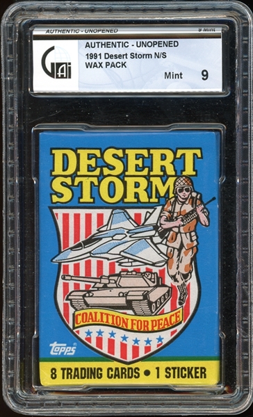 1991 Topps Desert Storm N/S Wax Pack GAI 9 MINT