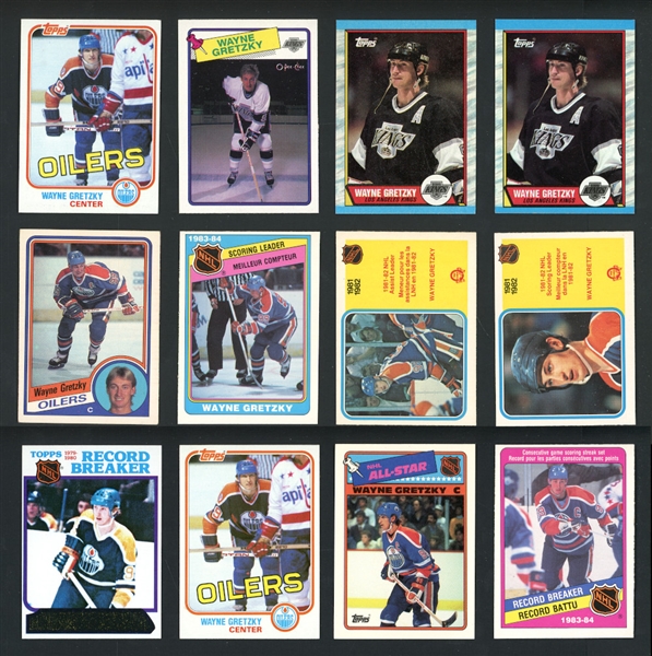 1980-89 Wayne Gretzky Topps & O-Pee-Chee Lot Of Thirteen (13)