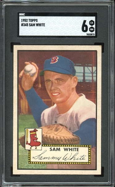 1952 Topps #345 Sam White SGC 6 EX-NM