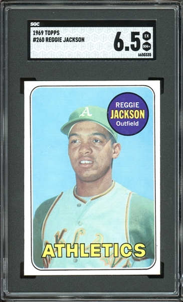 1969 Topps #260 Reggie Jackson SGC 6.5 EX-NM+