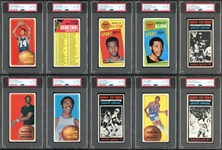 1970 Topps Basketball Lot Of Ten (10) All PSA 8 NM/MT