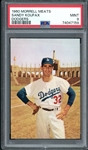 1960 Morrell Meats Dodgers Sandy Koufax PSA 9 MINT