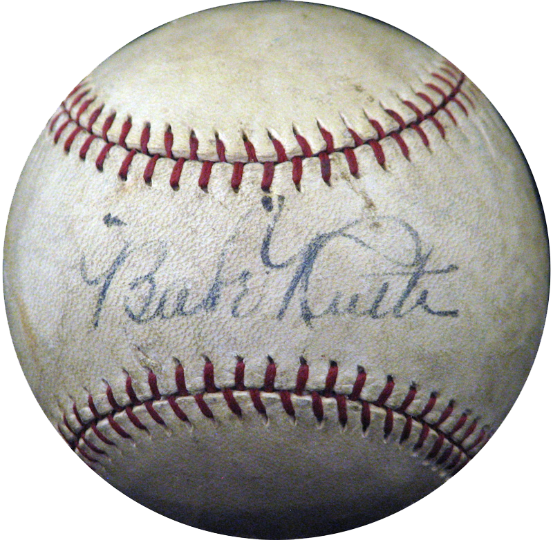 babe ruth, autographed ball, sports memorabilia