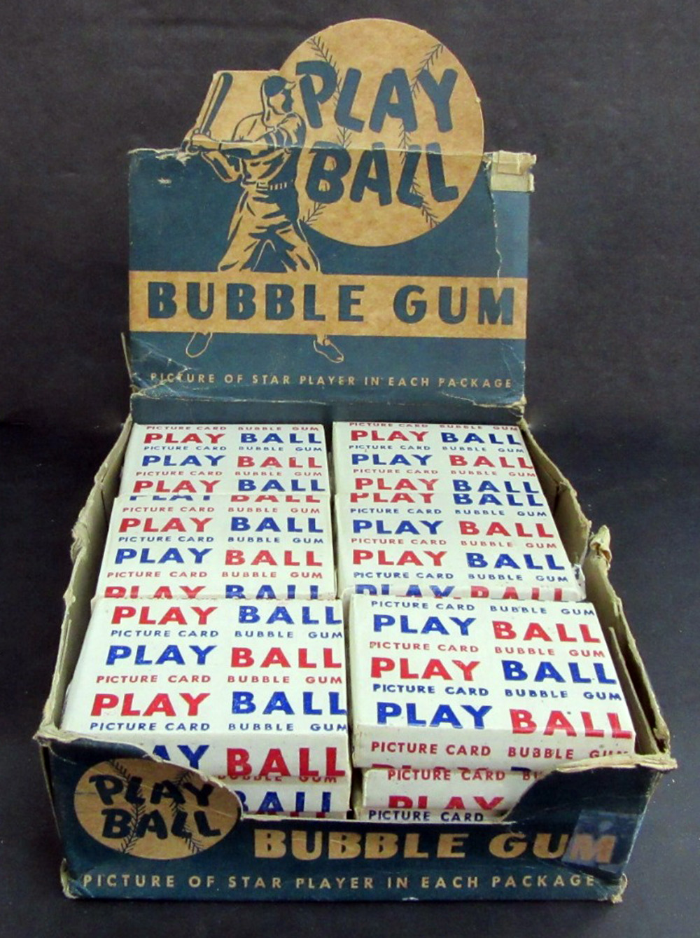 Incredible 1948 Bowman Baseball Nearly Full Unopened Wax Box (19/24) Packs BBCE