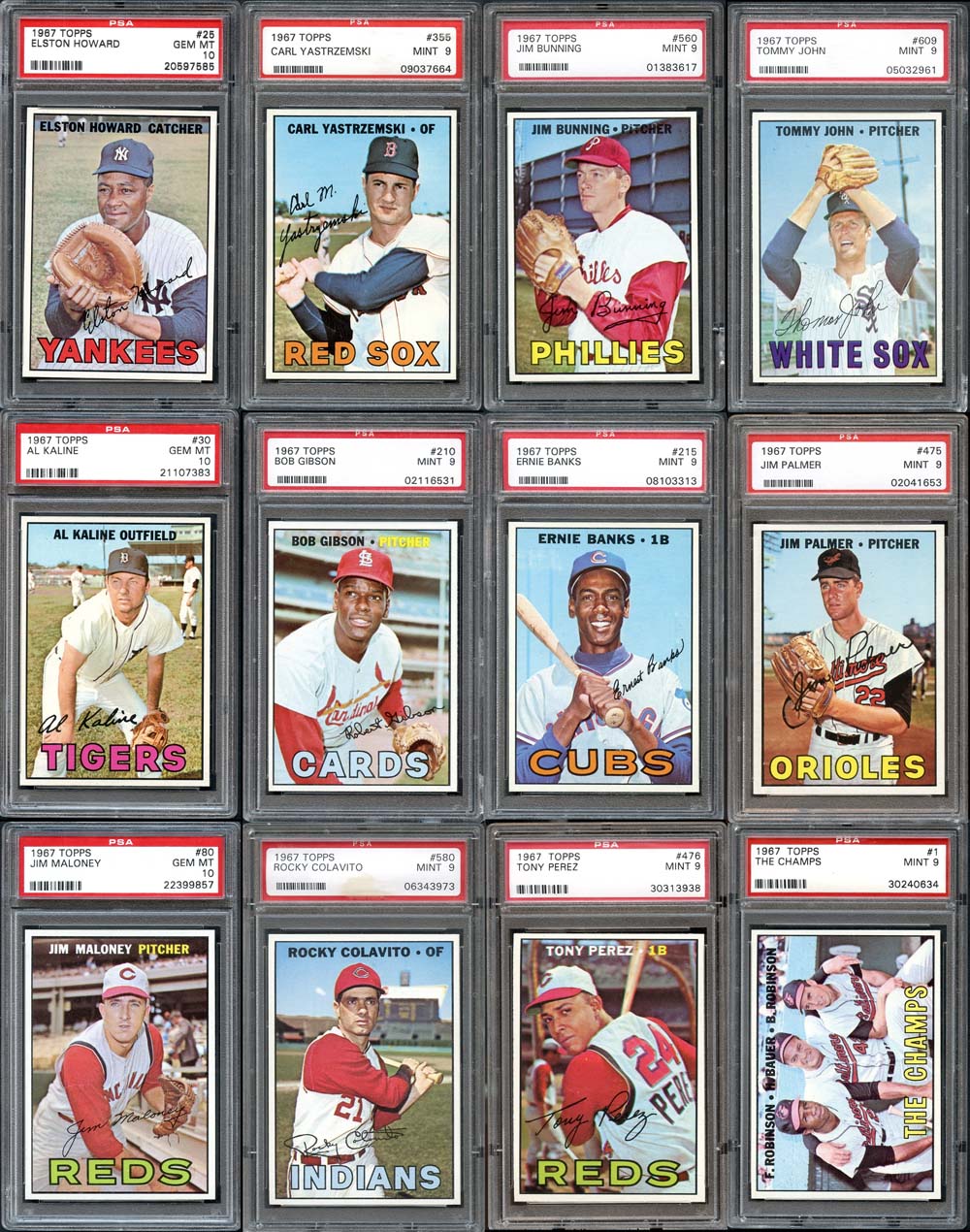 1967 Topps Baseball Complete Set #4 Current Finest on PSA Set Registry With 9.49 GPA