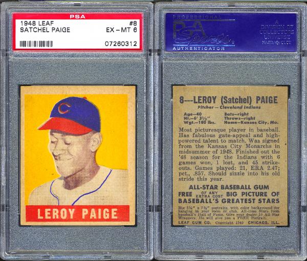 1948 Leaf #8 Satchel Paige PSA 6 EX-MT