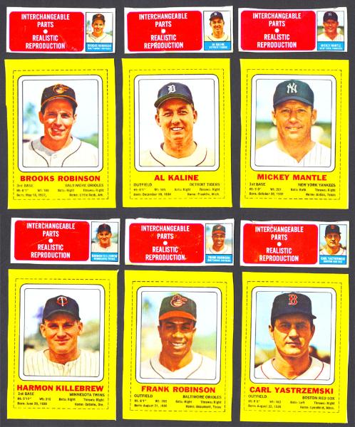 1969 Transogram American League Lot of 30 with Mantle Including Side Box Panels 
