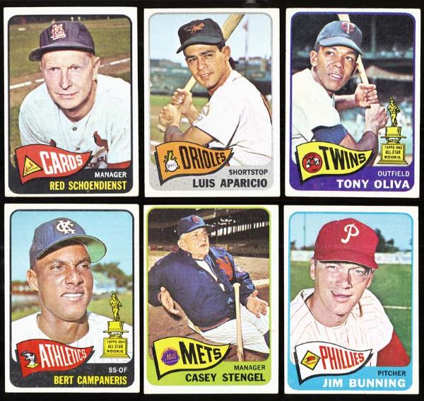 1965 Topps Baseball Colection of 430+ Cards with Stars & HOFers