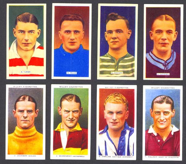 1936 W.D. & H.O. Wills Association Footballers and 1936 Carreras Popular Footballers Complete Sets