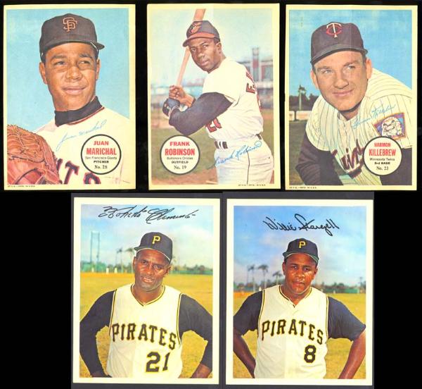 1967 Dexter Press Pirates Group of 21 with Clemente, etc. & 1967 Topps Pin-Ups Group of 58 with Stars