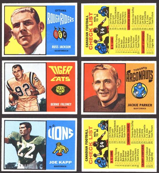 1964 Topps CFL Football Complete Set