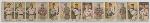 1908 E91 American Caramel Uncut Sheet of (13) Cards with Evers, Taylor, & Plank