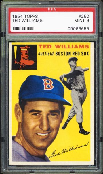 1954 Topps #250 Ted Williams PSA 9 MINT