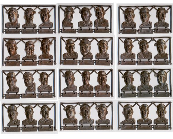1968 Topps Test All Star Plaks Complete Master Set In Three Player "Sprue" Form