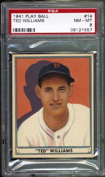 1941 Play Ball #14 Ted Williams PSA 8 NM/MT