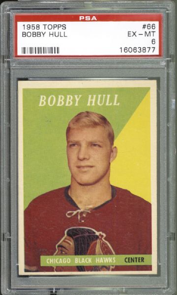 1958 Topps #66 Bobby Hull PSA 6 EX/MT