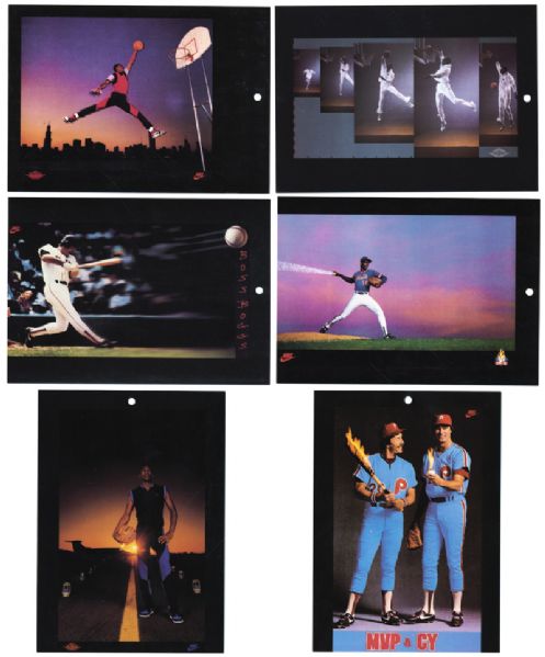 1983-1985 Nike Post Cards Complete High-Grade Set