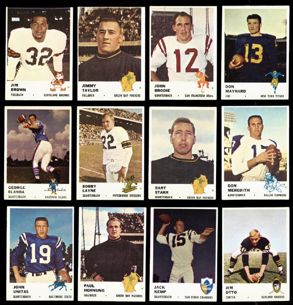 1961 Fleer Football Complete Set With Extras