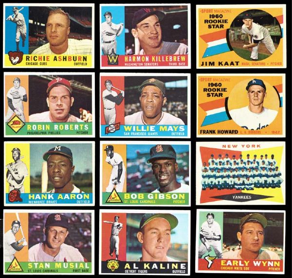 1960 Topps Group of Approximately 260 with Stars and HOFers