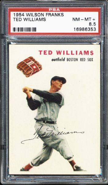 1954 Wilson Franks Ted Williams PSA 8.5 NM/MT+