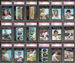 1971 Topps Exceptionally High-Grade Complete Set Nearly Completely PSA Graded
