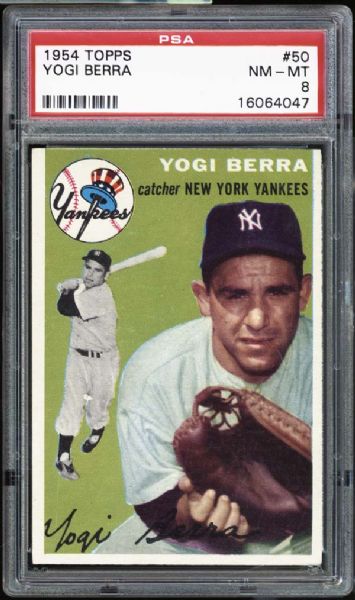 1954 Topps #50 Yogi Berra PSA 8 NM/MT