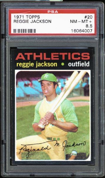 1971 Topps #20 Reggie Jackson PSA 8.5 NM/MT+