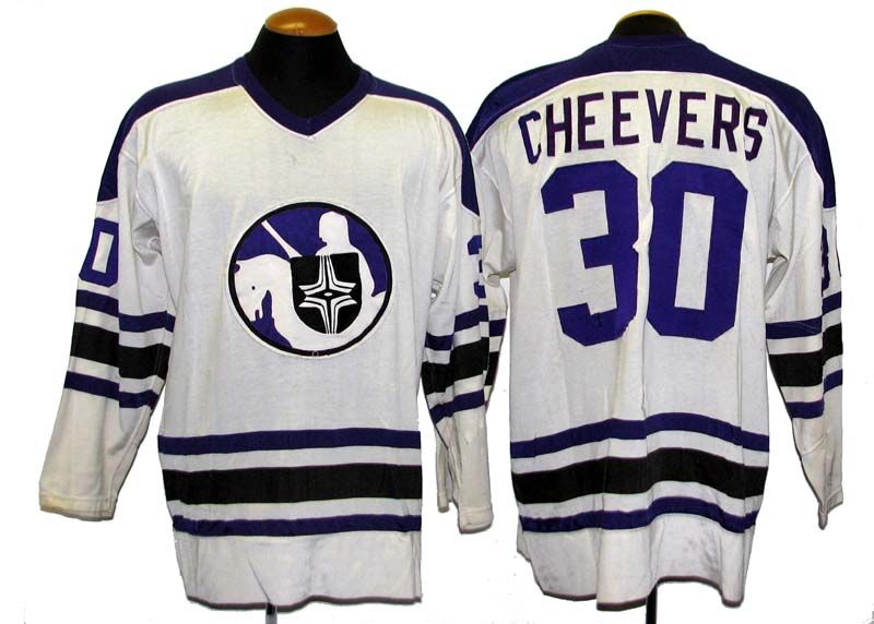 70's Gerry Cheevers Cleveland Crusaders Pro Joy WHA Jersey Size