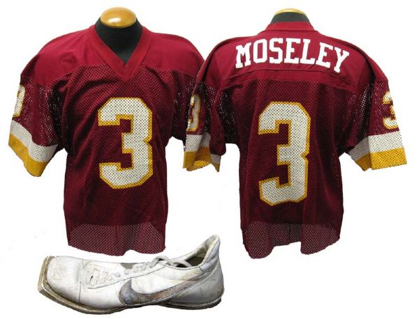 1980s Mark Moseley Game-Used Jersey and Kicking Shoe