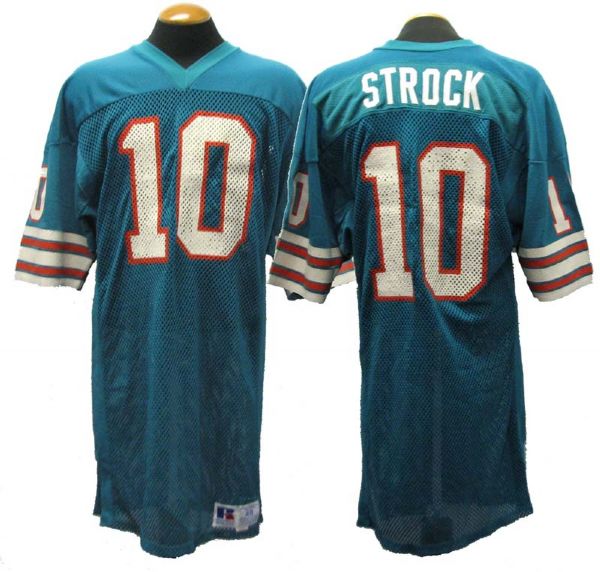 1986 Don Strock Miami Dolphins Game-Used Home Jersey
