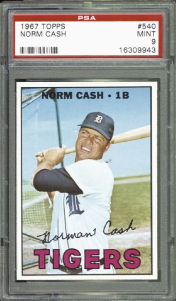 1967 Topps #540 Norm Cash PSA 9 MINT