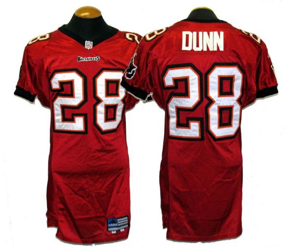 2000 Warrick Dunn Tampa Bay Buccaneers Game-Used Home Jersey