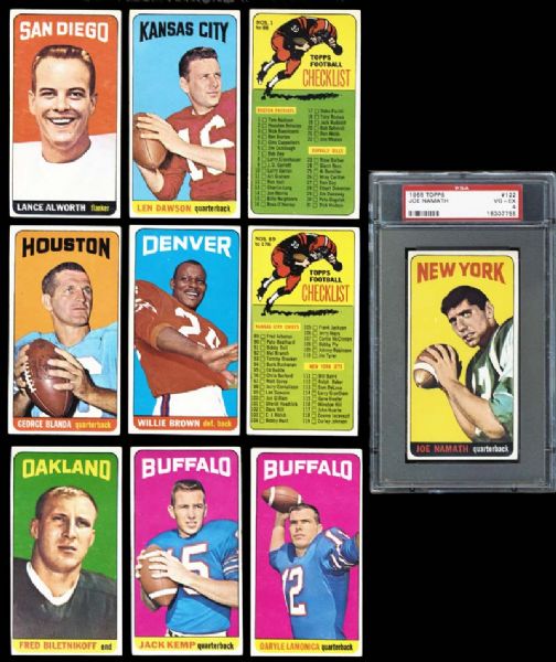 1965 Topps Football Complete Set with Namath PSA 4 VG/EX