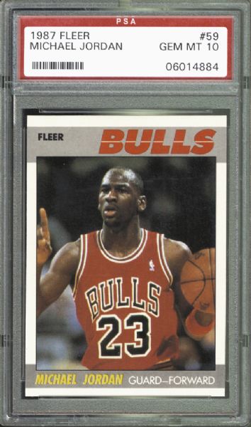 1987 Fleer #59 Michael Jordan PSA 10 GEM MINT