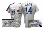 1984 Pete Rose Montreal Expos Game-Used and Twice-Signed Home Jersey PSA/DNA