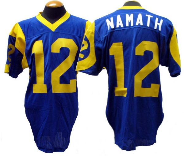 1977 Joe Namath Los Angeles Rams Game-Used Home Jersey