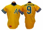 1972 Reggie Jackson Oakland As Game-Used Gold Jersey